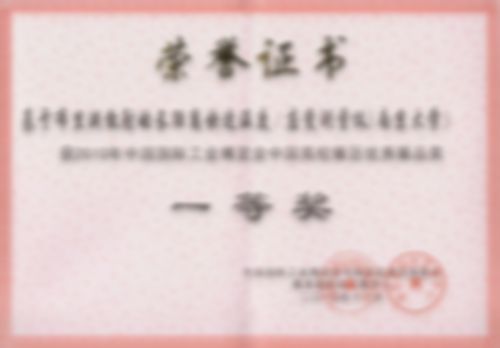 中國高校展區優秀展品一等獎